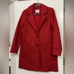 Old Navy Women's Bold Red Pea Coat
